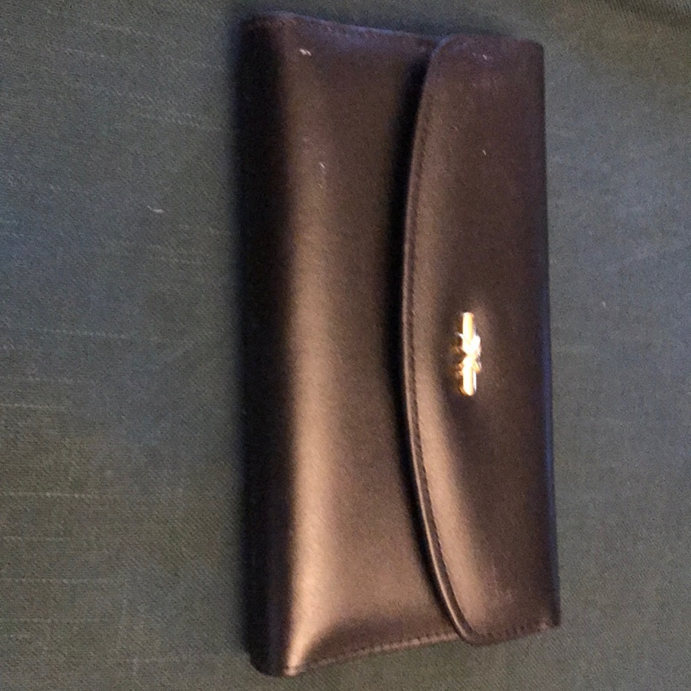 Muni black leather wallet
